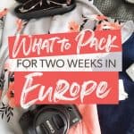 voyage pack sac europe